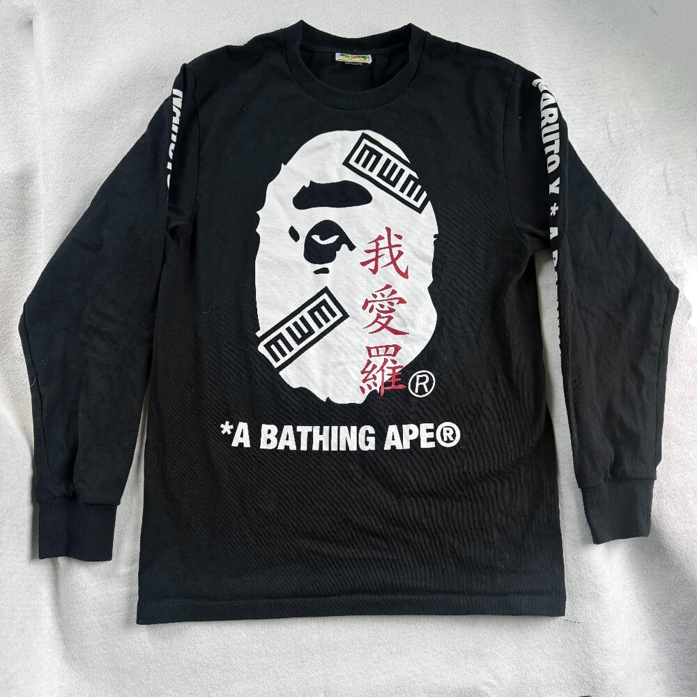 BAPE x ‘Naruto’  Gaara Ape Head long sleeve graphic shirt